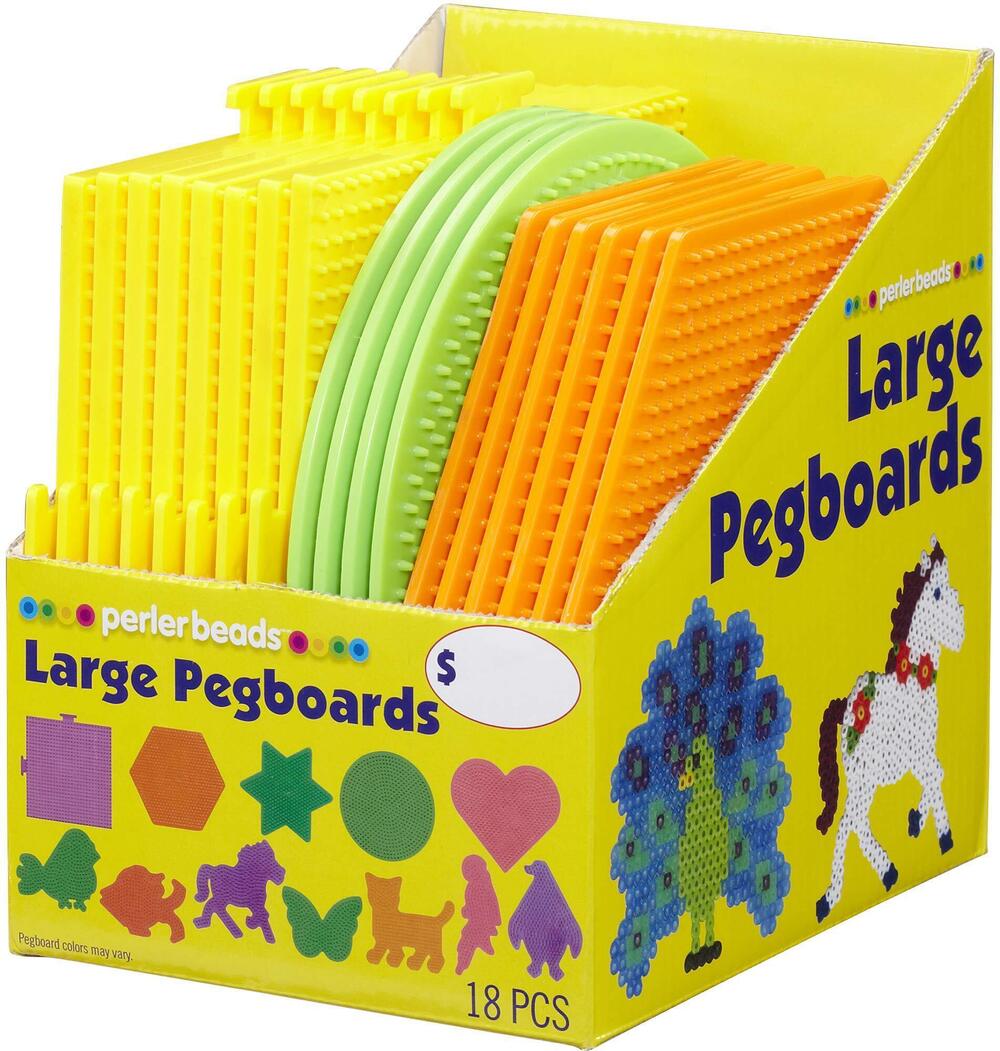 2604 Beads Large Fuse Bead Pegboards, 18pcs